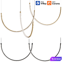 Line Led Chandelier 3 By Loft 3D Model Vray, Corona