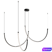 Line Led Chandelier 3 By Loft 3D Model Vray, Corona