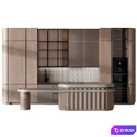 Kitchen in a modern style 87 3D Model Corona