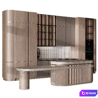 Kitchen in a modern style 87 3D Model Corona