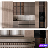 Kitchen in a modern style 87 3D Model Corona