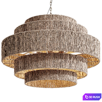 Japandi Jute Wicker Hanging Lamp 3D Model Corona