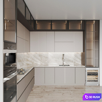 Kitchen 0291 3D Model Vray, Corona