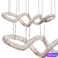 Alabaster Twist Chandelier 3D Model Corona