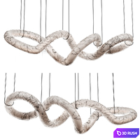 Alabaster Twist Chandelier 3D Model Corona