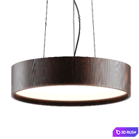 Valaisin Gronlund Oak &amp; Walnut Pendant Lamp 3D Model Vray, Corona