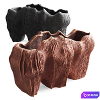Raw coral vase 3D Model Vray, Corona