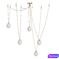 Augustine 5-Bulb 3D Model Vray, Corona