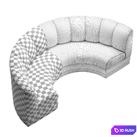 Two sofas in a restaurant 3D Model Vray