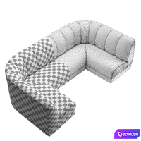 Two sofas in a restaurant 3D Model Vray
