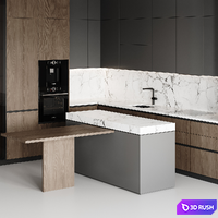 Kitchen modern-043 3D Model Vray, Corona