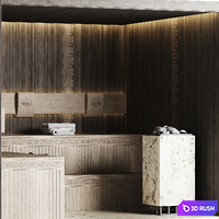 Home sauna - Wervik 3D Model Corona