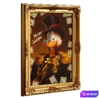 Painting in a classic gold frame with monograms Scrooge McDuck MONEY GENERAL from Saint Vandal 3D Model Vray, Corona