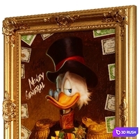 Painting in a classic gold frame with monograms Scrooge McDuck MONEY GENERAL from Saint Vandal 3D Model Vray, Corona