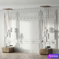 Wall panel composition vol 3 bedroom 3D Model Corona