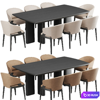 Dinning chair and table262 3D Model Vray, Corona