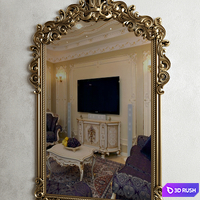Classic mirror design 3D Model Vray