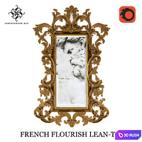 Mirror, Christopher Guy, FRENCH FLOURISH LEAN-TO 3D Model Corona