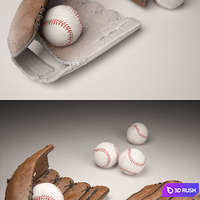 Baseball 3D Model Vray