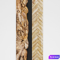 Mirror Uttermost Teak Root Natural. Demetria 3D Model Vray