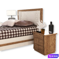 Bed Motivi 3D Model Vray