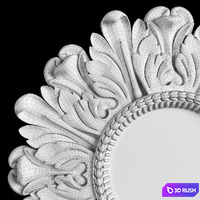 Mirror Lila Floral Gold, Lila Floral Ivory by Laura Ashley 3D Model Vray