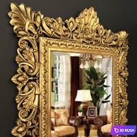 Richly Carved And Gilf Frame 3D Model Vray