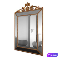 Mirror Ambren Gold 3D Model Vray