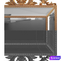 Mirror Ambren Gold 3D Model Vray