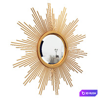 Glasser Metal Starburst Wall Mirror VARK7277 3D Model Vray