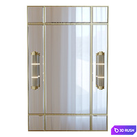 Eichholtz Mirror Beaumont with light 3D Model Vray, Corona