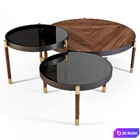 Meroni and Colzani: Coffee Tables - Sanremo 3D Model Corona