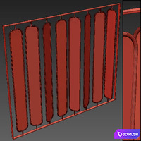 Decorative partition 14 3D Model Vray, Corona