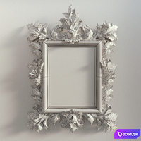 Carved mirror 3D Model Vray