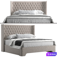 RH Atherton Bed 3D Model Vray