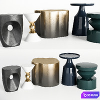 Accent tables set 3D Model Corona