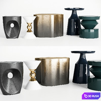 Accent tables set 3D Model Corona