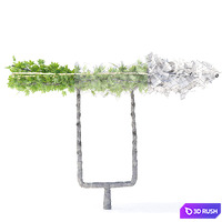 Plane maple leaf roof | Platanus x acerifolia 3D Model Vray, Corona