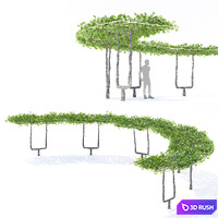 Plane maple leaf roof | Platanus x acerifolia 3D Model Vray, Corona