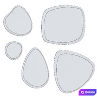 Reflex Seventy Mirrors Pack Medium Size 3D Model Vray, Corona