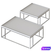 Laskasas Raw Coffee Tables 3D Model Vray, Corona