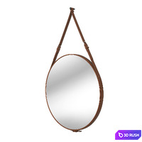 Round mirror 3D Model Vray, Corona