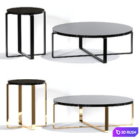 Rosa Round Marble Coffee Table And Sofa Table 3D Model Vray, Corona