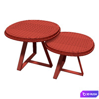 Set coffee table 003. BOOK ONE &amp; TWO. Meridiani JUDD 3D Model Vray, Corona