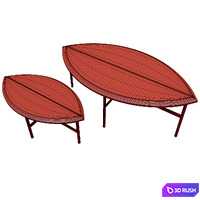 Set coffee table 003. BOOK ONE &amp; TWO. Meridiani JUDD 3D Model Vray, Corona