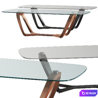 Reflex Angelo Segno 72 Dining Table 3D Model Vray, Corona