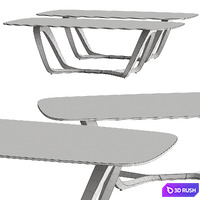 Reflex Angelo Segno 72 Dining Table 3D Model Vray, Corona