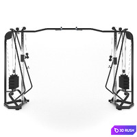 Gym Equipment - Cable Cross Over 3D Model Vray