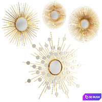 Eichholtz mirrors Reflections, Solaris, Helios 3D Model Vray, Corona