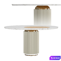 Dining Table Mulligan 3D Model Corona